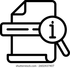 Details Icon Line Vector Illustration
