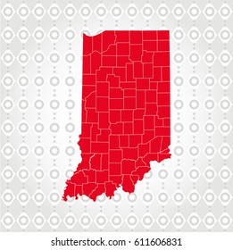 Details indiana map in Diamond background