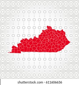 Details  kentucky map in Diamond background