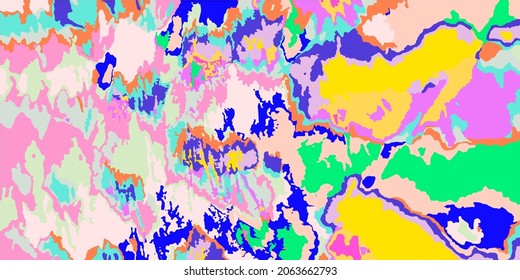 Details Light Blue Pastel Psychedelic Background. Original Detailed Fashion Multicolor Color Design. Rainbow Modern Textile Green Yellow Red Illustration. Acid Pink Soft Grunge Art Unique Vector.