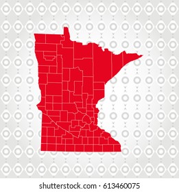 Details minnesota map in Diamond background