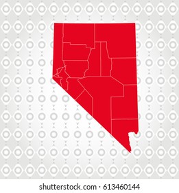 Details Nevada map in Diamond background