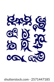 Details of oriental ornaments, vector
