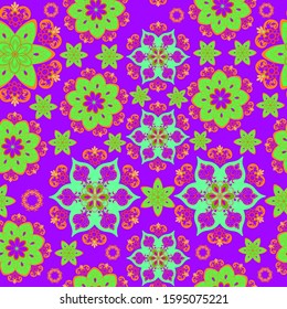 Details of the oriental pattern create a composition of a beautiful combination of colors.