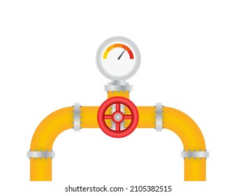 Details pipes different types collection of water tube industry gas valve construction. Vector illustration.