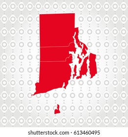 Details rhode island - map in Diamond background