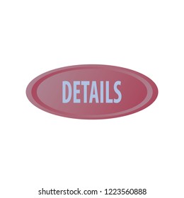 Details vector button, web design element