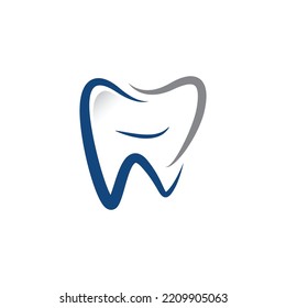 Detal logo design with smile. Dentist logo design