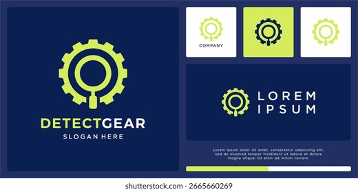 Detectar el diseño del logotipo del engranaje con la ampliación
