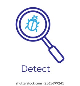 Detect Icon – Magnifying Glass for Threat Detection