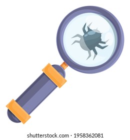 Detect Malware Bug Icon. Cartoon Of Detect Malware Bug Vector Icon For Web Design Isolated On White Background