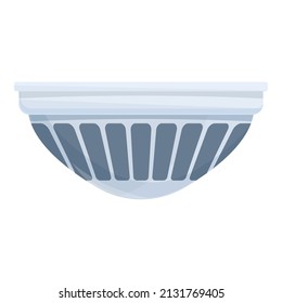 Detect smoke sensor icon cartoon vector. Alarm fire. Home safety