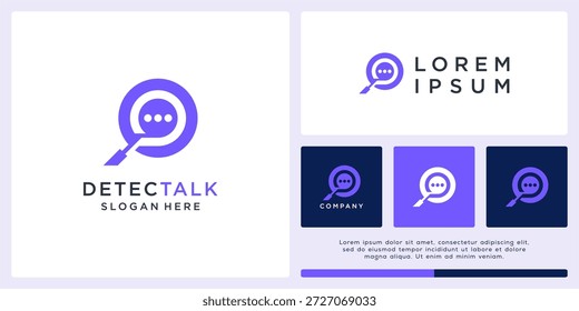 Detecte el diseño del logotipo de la charla con el chat y la ampliación.