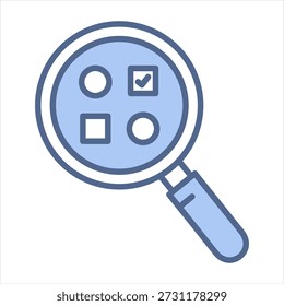 Detection Blue Icon Vector Illustration
