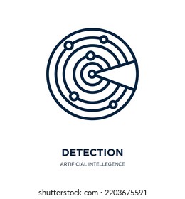 detection icon from artificial intellegence and future technology collection. Thin linear detection, detective, crime outline icon isolated on white background. Line vector detection sign, symbol for 