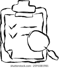 detection icon in Doodle style