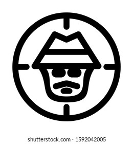 detection icon isolated sign symbol vector illustration - high quality black style vector icons
