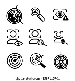 detection icon isolated sign symbol vector illustration - high quality black style vector icons
