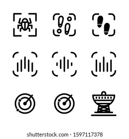 detection icon isolated sign symbol vector illustration - high quality black style vector icons

