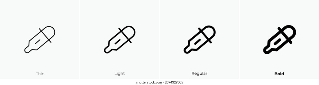 detection icon. Thin, Light Regular And Bold style design isolated on white background