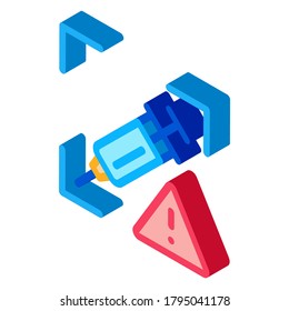 detection of injection problems icon vector. isometric detection of injection problems sign. color isolated symbol illustration