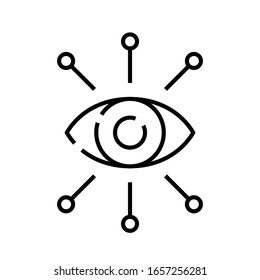 Detection line icon, concept sign, outline vector illustration, linear symbol.