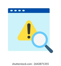 Detection mini illustration flat color icon, use for machine learning, education, technology industry, UI, UX kit, app and web development, digital or print.