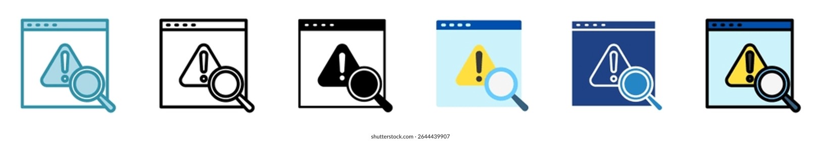 Detecção multi estilo, mini ilustração ícone conjunto. contorno, plano, glifo, cor da linha. vetor para UI, UX, aplicativo, web, digital ou impressão, relacionado à aprendizagem de máquina, tecnologia, educação, indústria.