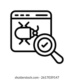 Detection Vector outline icon. Eps10 file 