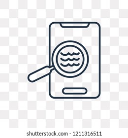 Detection vector outline icon isolated on transparent background, high quality linear Detection transparency concept can be used web and mobile