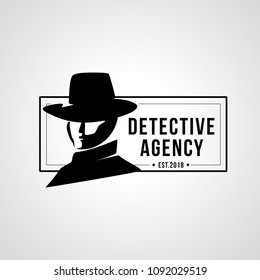 Detective agency badge design. Vector illustration