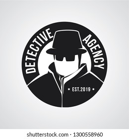 Detective agency badge design. Vector illustration