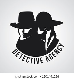 Detective agency badge design. Vector illustration