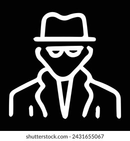 detective agent avatar vector icon design