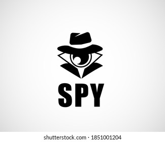 detective art spy internet hacker icon logo symbol design