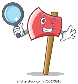 Detective axe character cartoon style vector illustration