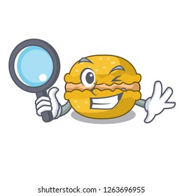 Detective banana macarons cake shape a cartoon