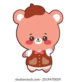 "DETECTIVE BEAR" perfect for stickers, merchandise, mascots, clothing embroidery, and apparel designs. This pack offers high-quality, eye-catching characters, easy to use and scalable.