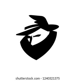detective black and white illustration