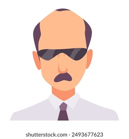 Detective board photo. Avatar for crime accident investigation or evidence board. Symbol for cops crime investigation plan, board photo. Vector cartoon illustration isolated on white background