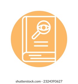 Detective book color line icon. Vector illustration