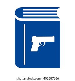 Detective book, vector icon. Color illustration.