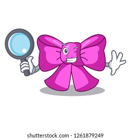 Detective bow tie in a shape cartoon