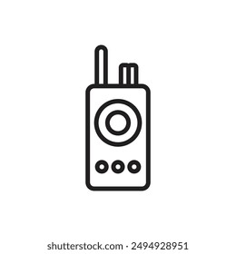 Detective Bug Detector Outline Icon Vector Illustration