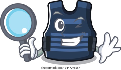 Detective bulletprof vest in the cartoon shape