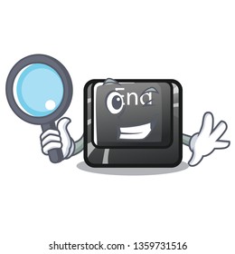 Detective button end in the shape character