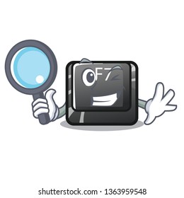 Detective button f7 in the shape mascot