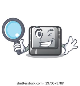 Detective button G on a game cartoon