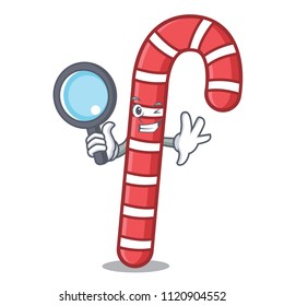 Detective candy canes character cartoon