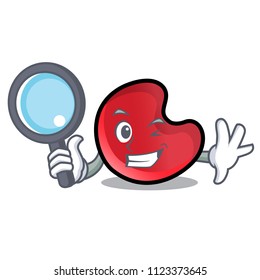 Detective candy moon character cartoon